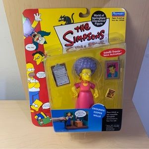 Playmates The Simpsons World of Springfield Patty Bouvier RARE PRINT ERROR NEW